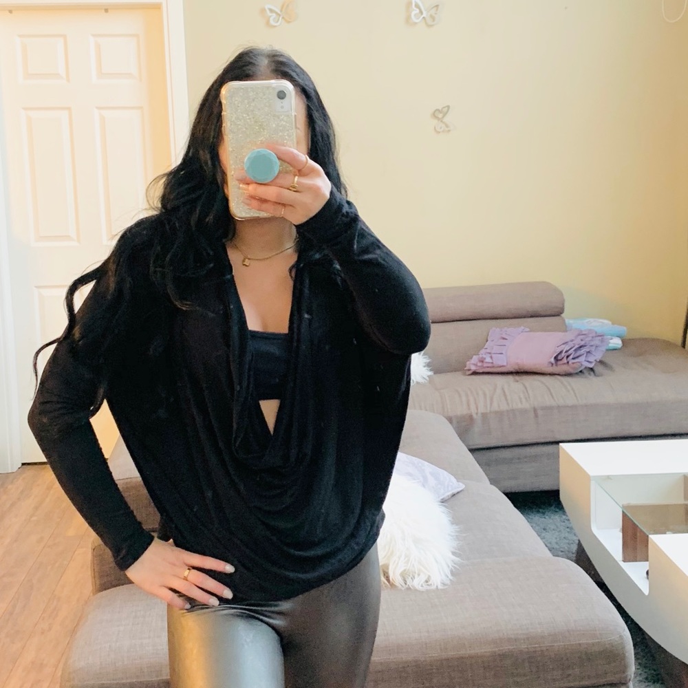Wilfred Black Drape Top